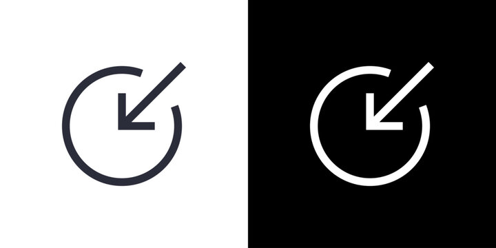 Target icon concept with flat Black White Background. Vector illustration.