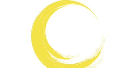 Hand drawn yellow color ink paint brush strokes isolated text design quote or text information.