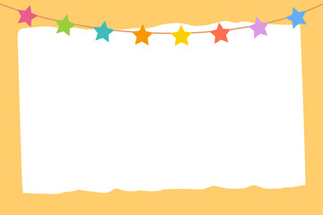 Obraz premium Colorful png party flag frame, transparent background