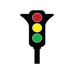 traffic light logo icon illustration flat