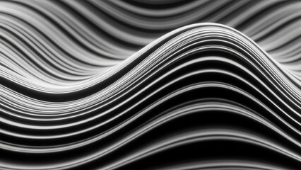 Elegant black and white wavy lines design