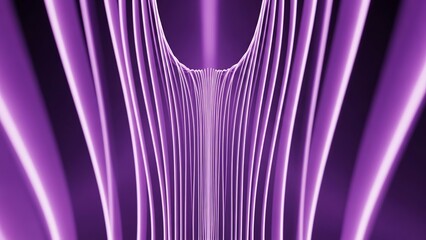 Vibrant purple neon light installation