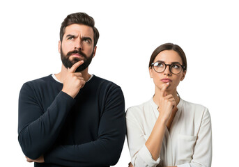 Two individuals in thoughtful contemplation