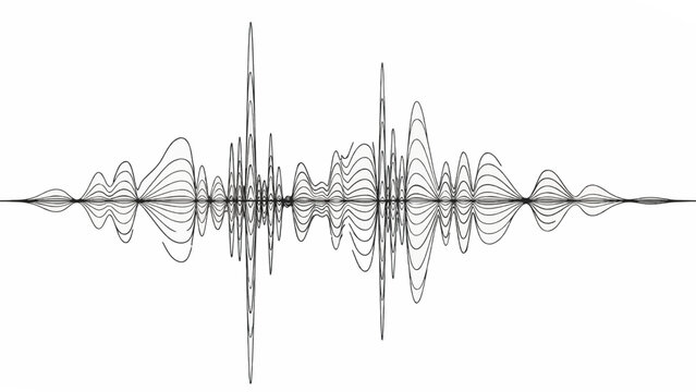 Audio Waveform Visualization With Amplitude Peaks