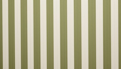 Obraz premium Vertically Striped Textured Wallpaper in Soft Olive Green and Cream for Interior Design Projects