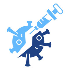 Obraz premium Vaccine Protection glyph color icon
