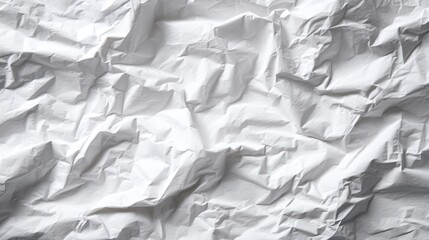 Obraz premium Crumpled White Paper Texture for Creative Backgrounds and Designs