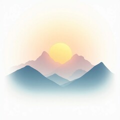 Pastel Peaks at Golden Hour