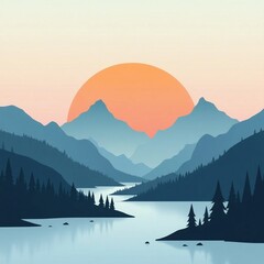 Pastel Peaks at Golden Hour