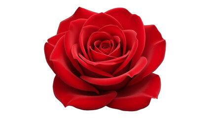 Fototapeta premium A large red rose with many petals on a black background