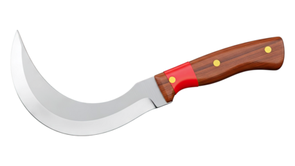 Curved Utility Knife with Wooden Handle