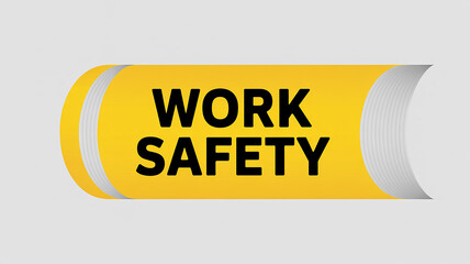 Yellow banner with the text WORKSAFETY in bold black letters and grey background