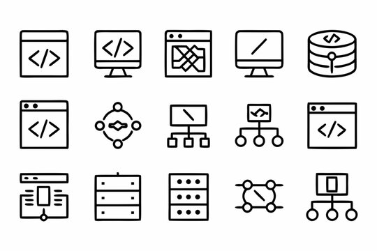 Fundamental Web Coding Icons