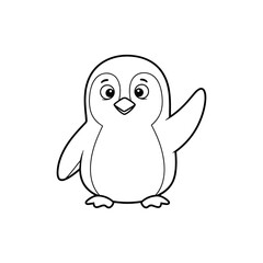 Cute cartoon baby animal character mixing bird and bunny elements in a fun vector style on a white background