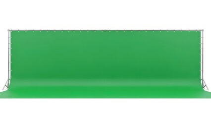 Green screen background for photography studio.