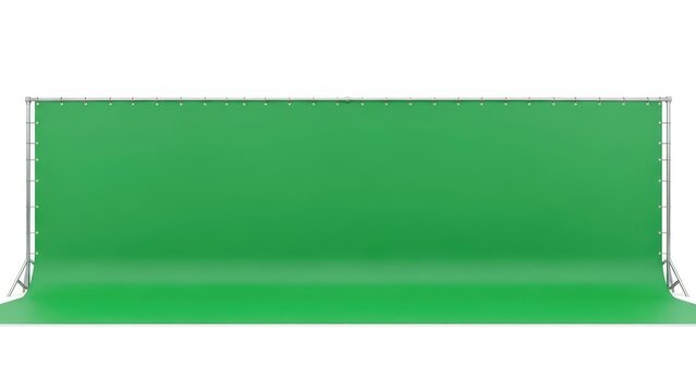 Green screen background for photography studio.