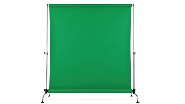 Green screen backdrop studio equipment photography.