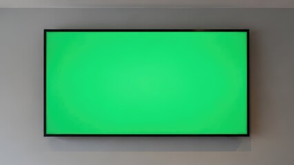 Green screen on gray background.