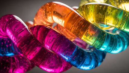 Colorful Glass Twisted Strands