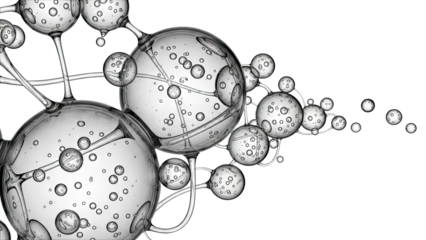 Abstract Molecular Structure with Bubbles