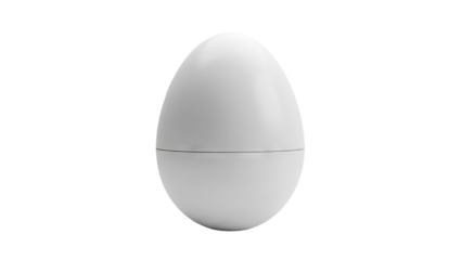 White Egg-Shaped Container