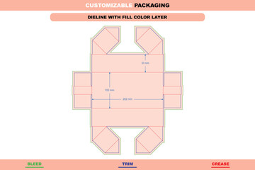 Custom dimensions four sided divider inserts dieline for packaging box design with precise layout and strong structure supported by die line for secure multi compartment pack printing