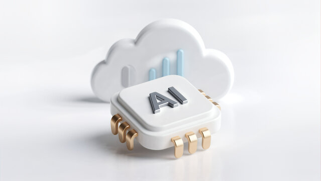 cloud based artificial intelligence processor chip data analysis computing technology network statistics digital information smart business infrastructure tech system