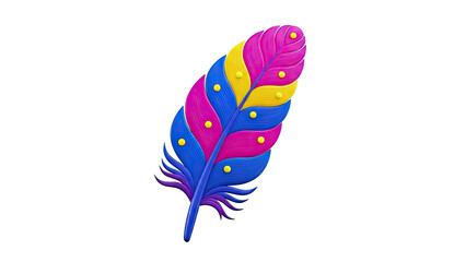 Colorful 3D Feather Illustration