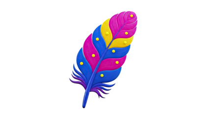 Colorful 3D Feather Illustration