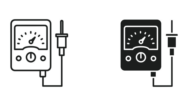 Multimeter Vector Illustration for Electrical Measurement