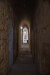 Fototapeta premium Arched hallway in the Citadel of Qaitbay in Alexandria, Egypt