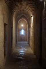 Arched hallway in the Citadel of Qaitbay in Alexandria, Egypt