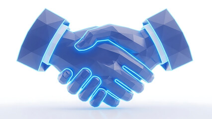 Handshake of partnership and agreement