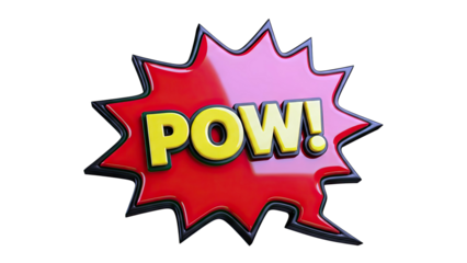 3D Comic Book Style 'POW!' Burst