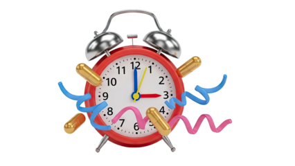 Alarm Clock with Pills and Confetti