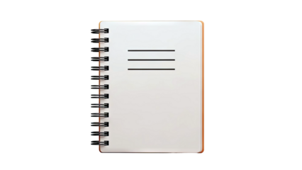 Spiral Notebook with Three Horizontal Lines