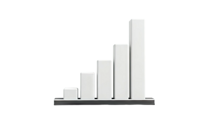 3D Bar Chart Showing Growth