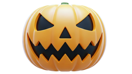 3D Rendering of a Carved Halloween Jack-o'-Lantern