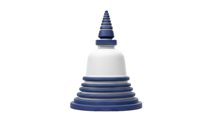 3D Rendered Buddhist Stupa