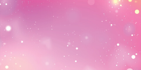 Dreamy Pink Bokeh Background With Soft Glow And Sparkling Light Orbs © Parohah