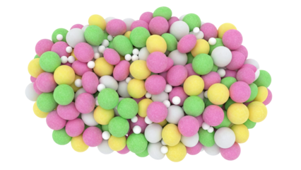 Pile of colorful candy spheres