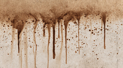 Abstract shot of coffee dripping on paper, showcasing texture and pattern. The stains create an interesting visual effect