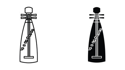 Champagne Bottle Vector Illustration