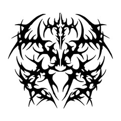 Goth Cybersigil Tattoo Design Vector