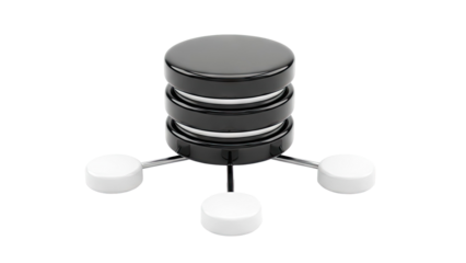 Abstract Symbol of Data Storage and Connectivity