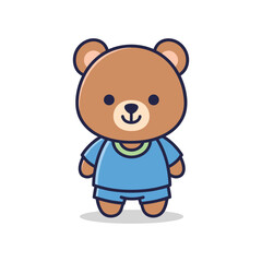 Adorable Cartoon Bear Illustration