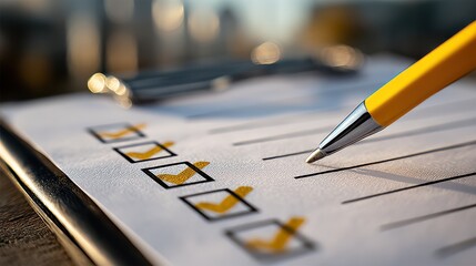 Fototapeta premium A checklist for policy implementation featuring a standard version and attachment details.