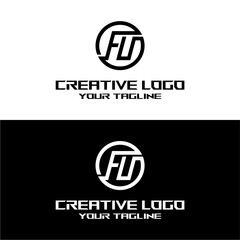 creative letter logo fu design vector