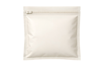 White ziplock pouch with resealable zipper on transparent background high quality professional detailed modern elegant stylish clean crisp vibrant colorful digital