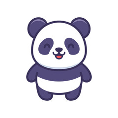 Fototapeta premium Adorable Cartoon Panda Bear Illustration